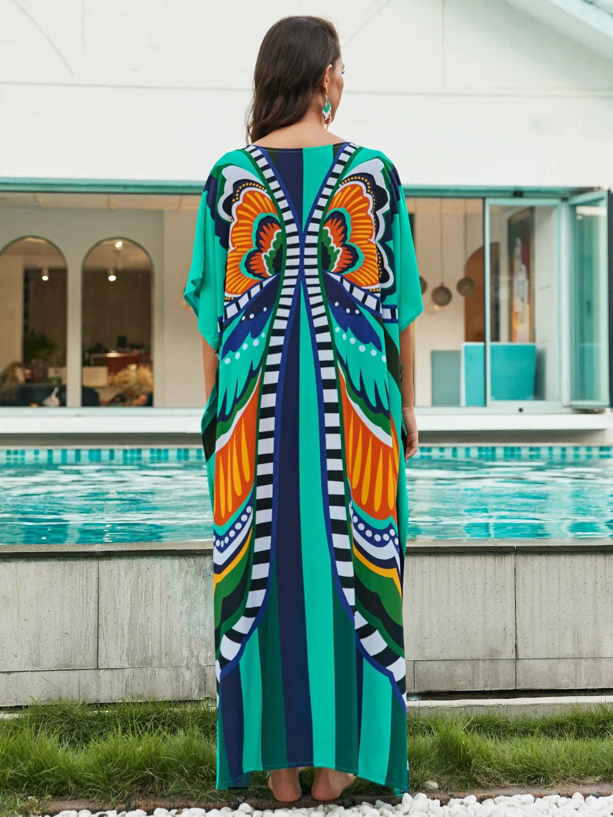 Kaftan asas vivas verde