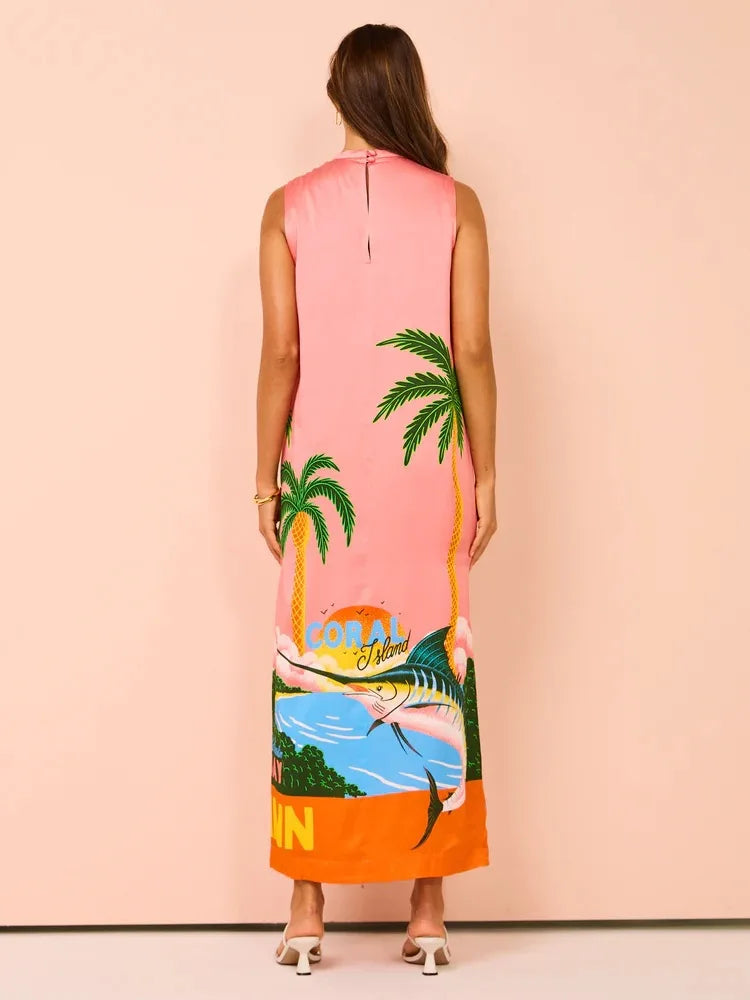 Vestido ilha tropical